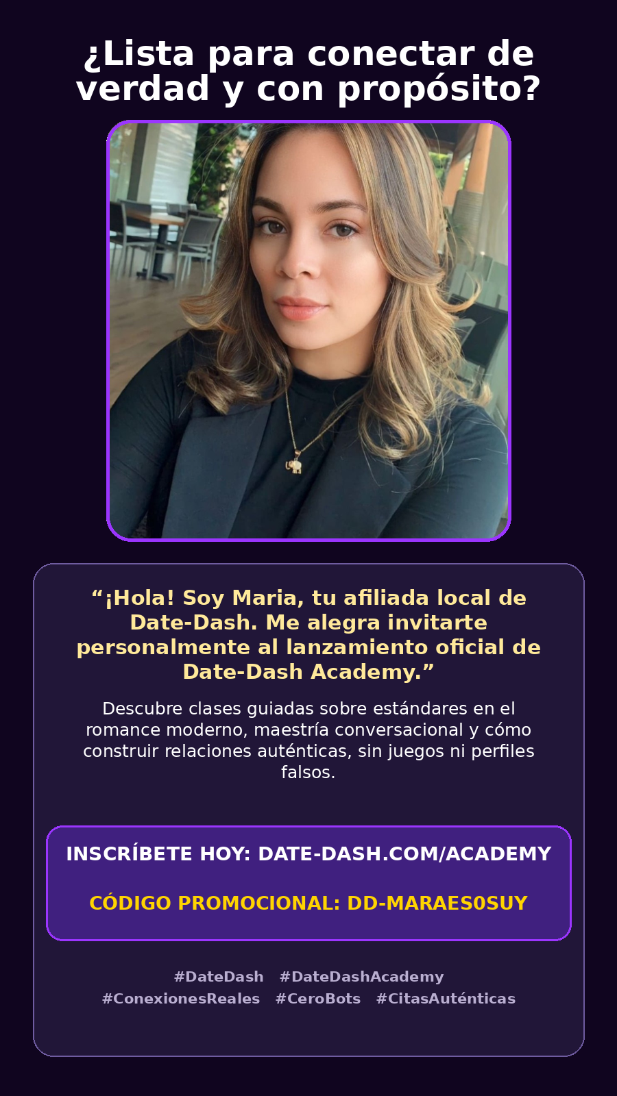 Maria — Date-Dash Academy local affiliate